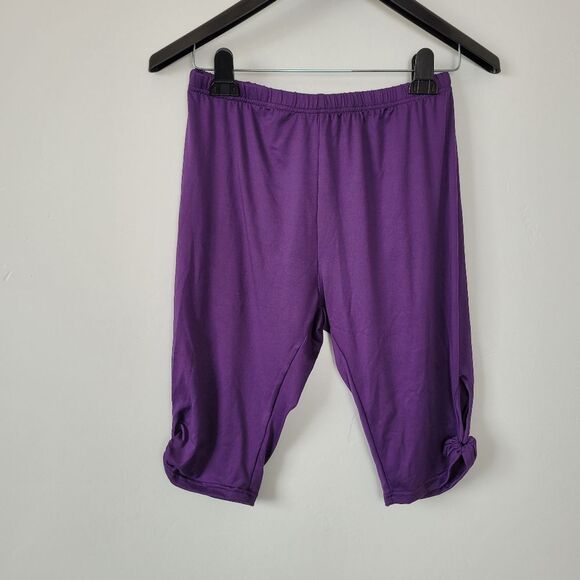 Set Of 3 NEW Biker Shorts Knee Length Under Skirt Modesty Red Purple White Large - Picture 11 of 14